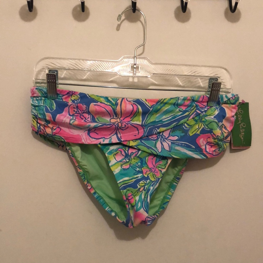 Lilly Pulitzer Women's Lagoon Sarong Bikini Bottom (Size 2)